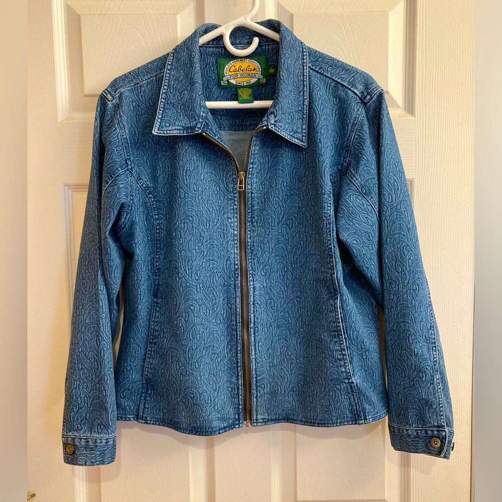 🌞Cabela’s Zip Denim Jacket L